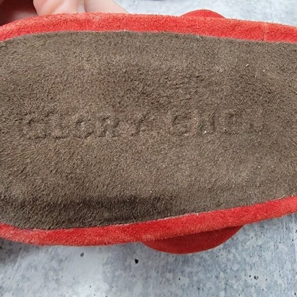 Glory Chen | Red Jeweled Ankle Strap Heel Sandals Size 9 - Picture 5 of 9